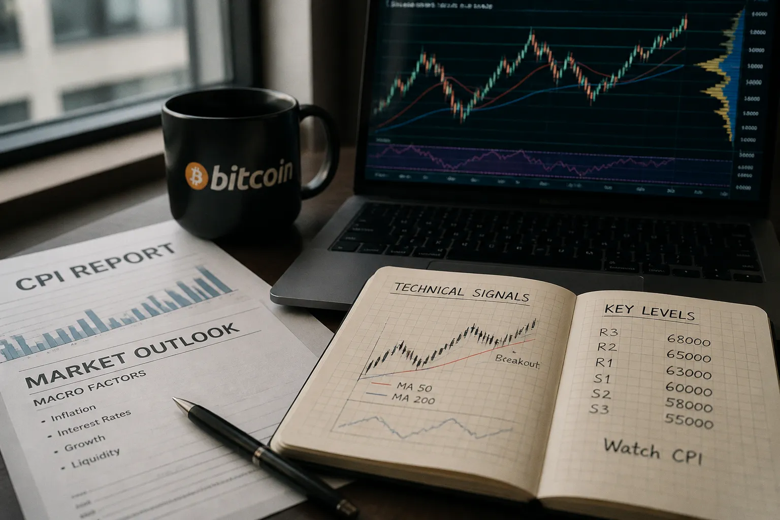 Анализ курса Bitcoin: технические сигналы и макроэкономические факторы